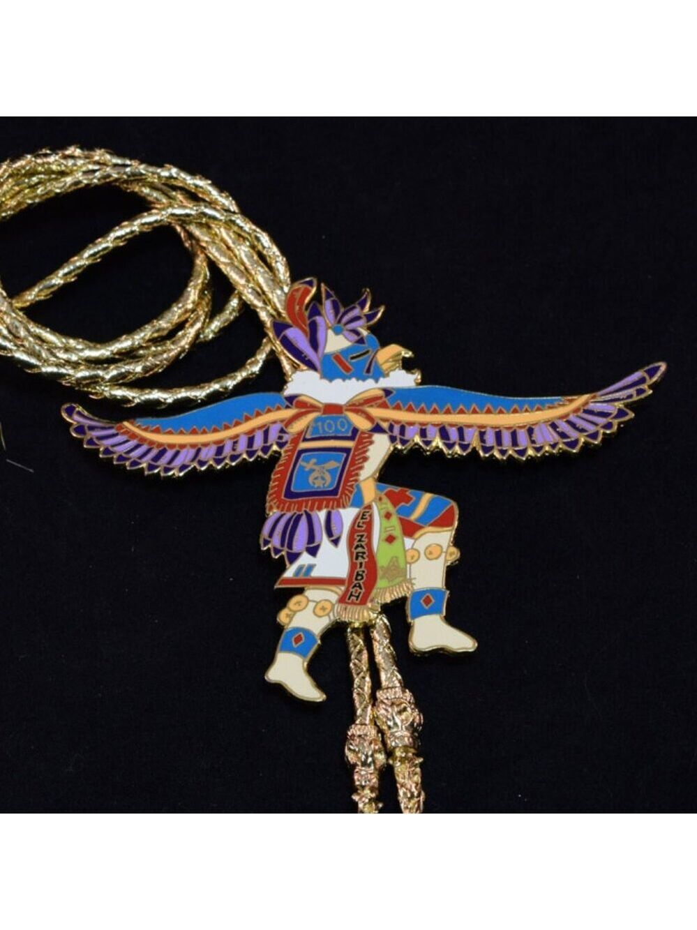 El Zaribah 1996 Eagle Dancer Shriners Bolo Tie